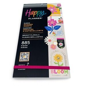 The Happy Planner Bright Florals Classic Sticker Sheets 885 Pcs SVP130-365